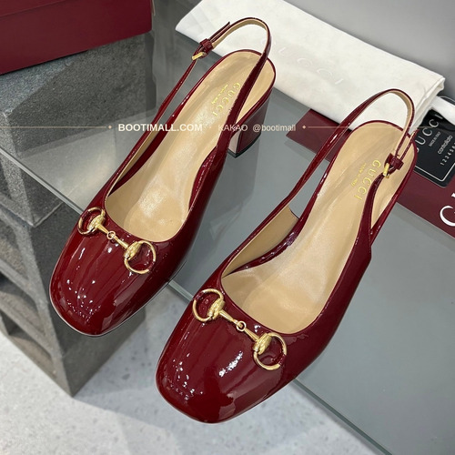 구찌 2026 페이턴트 레더 GG 메탈 스트랩 샌들 Gucci 2026 Patent Leather GG Metal Strap Black Sandals 5.5cm