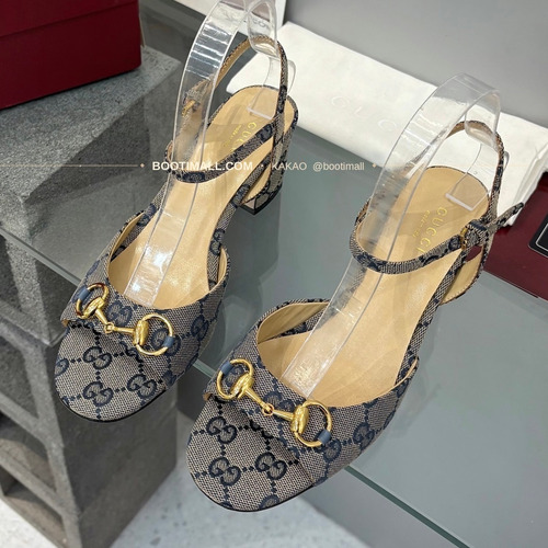 구찌 2026 양가죽 GG 메탈 스트랩 샌들 Gucci 2026 Lambskin GG Metal Strap Black Sandals 6.5cm