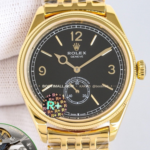 롤렉스 1908 스틸브레이슬릿 투핸즈다이얼 오토매틱 Rolex 1908 Steel Bracelet Black Dial Automatic 39mm