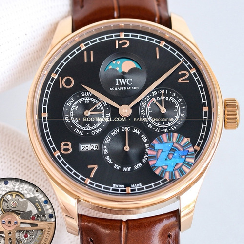 IWC 포르투기저 퍼페추얼캘린더 문페이즈 오토매틱 IWC Portugieser Perpetual Calendar Blue Hands Automatic 6100484 42.2mm