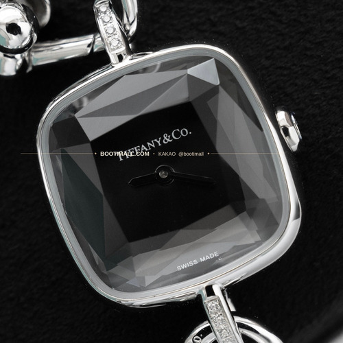 티파니 하드웨어 스틸 다이아 브레이슬릿 쿼츠 Tiffany Hardware Steel Diamond Bracelet Quartz 24mm