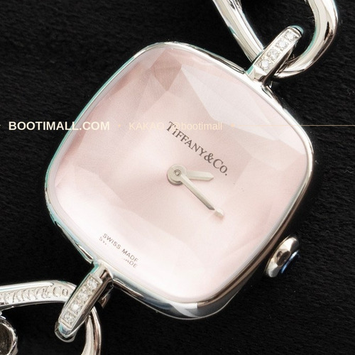 티파니 하드웨어 스틸 다이아 브레이슬릿 쿼츠 Tiffany Hardware Steel Diamond Bracelet Quartz 24mm