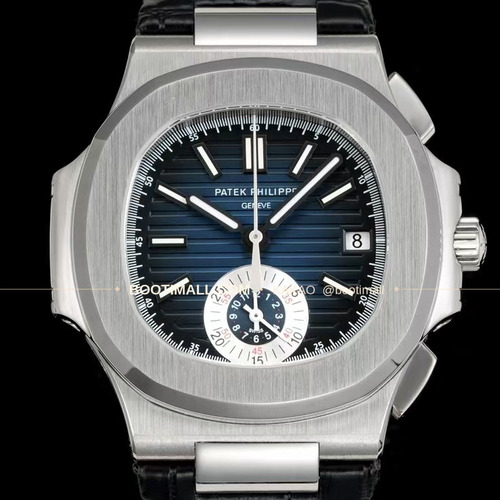파텍필립 노틸러스 스틸 블루다이얼 크로노그래프 오토매틱 Patek Philippe Nautilus Steel Blue Dial Chronograph Automatic 5980 40.5mm