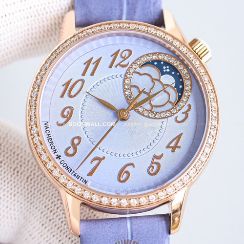 바쉐론콘스탄틴 에제리 스틸 다이아 문페이즈 오토매틱 Vacheron Constantin Égérie Steel Diamond Moonphase Automatic 37mm