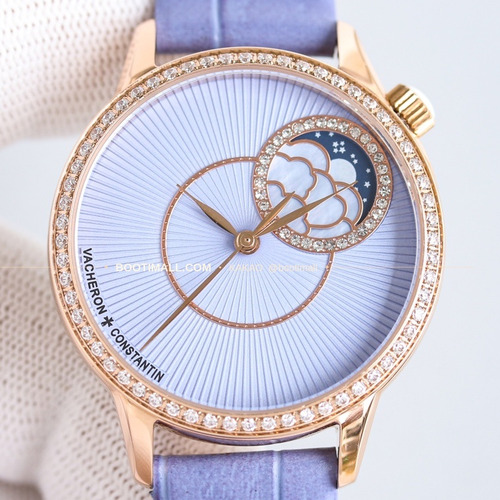 바쉐론콘스탄틴 에제리 스틸 다이아 문페이즈 오토매틱 Vacheron Constantin Égérie Steel Diamond Moonphase Automatic 37mm