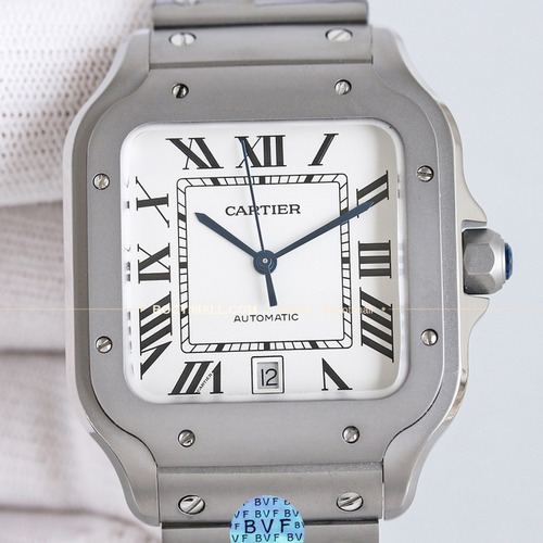 까르띠에 산토스 스틸 블루핸즈 오토매틱 Cartier Santos Steel Blue Hands Automatic 39.8mm