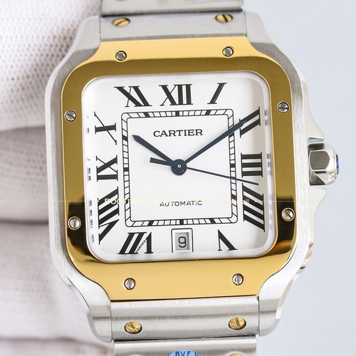 까르띠에 산토스 스틸 블루핸즈 오토매틱 Cartier Santos Steel Blue Hands Automatic 39.8mm