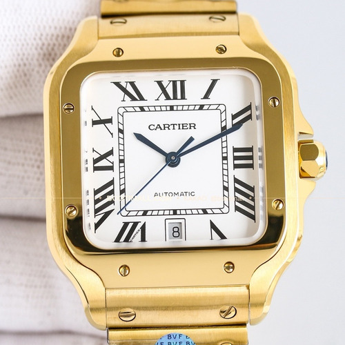 까르띠에 산토스 스틸 블루핸즈 오토매틱 Cartier Santos Steel Blue Hands Automatic 39.8mm