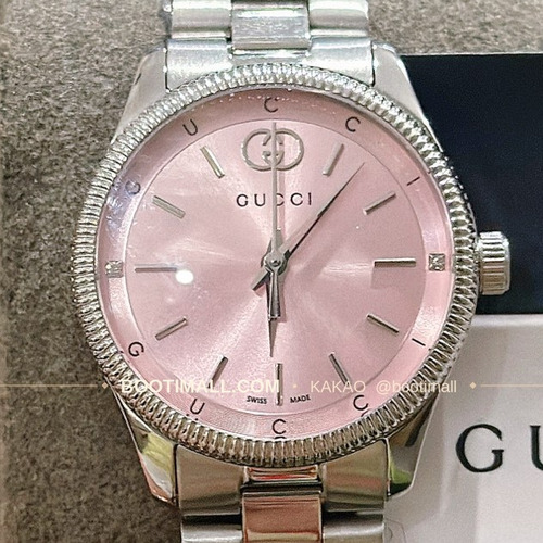 구찌 G타임리스 스틸 더블G 다이얼 쿼츠 Gucci G-Timeless Steel Double G Dial Quartz 29mm