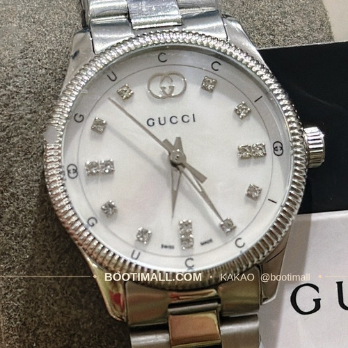 구찌 G타임리스 스틸 더블G 다이얼 쿼츠 Gucci G-Timeless Steel Double G Dial Quartz 29mm