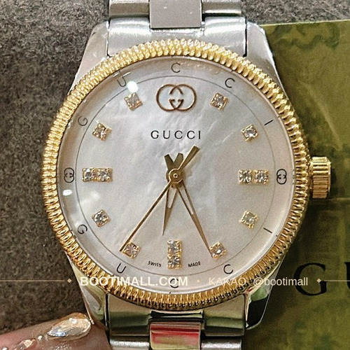 구찌 G타임리스 스틸 더블G 다이얼 쿼츠 Gucci G-Timeless Steel Double G Dial Quartz 29mm