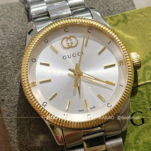 구찌 G타임리스 스틸 더블G 다이얼 쿼츠 Gucci G-Timeless Steel Double G Dial Quartz 29mm