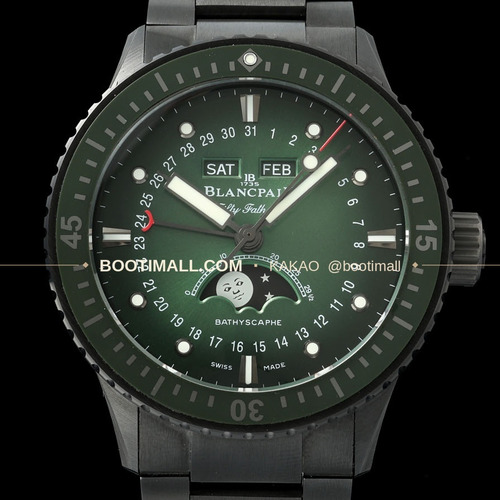 블랑팡 피프티패덤즈 바티스카프 세라믹 풀캘린더 문페이즈 오토매틱 Blancpain Fifty Fathoms Bathyscaphe Ceramic Complete Calendar Moonphase Automatic 43.6mm