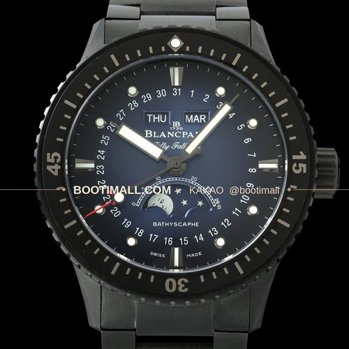 블랑팡 피프티패덤즈 바티스카프 세라믹 풀캘린더 문페이즈 오토매틱 Blancpain Fifty Fathoms Bathyscaphe Ceramic Complete Calendar Moonphase Automatic 43.6mm