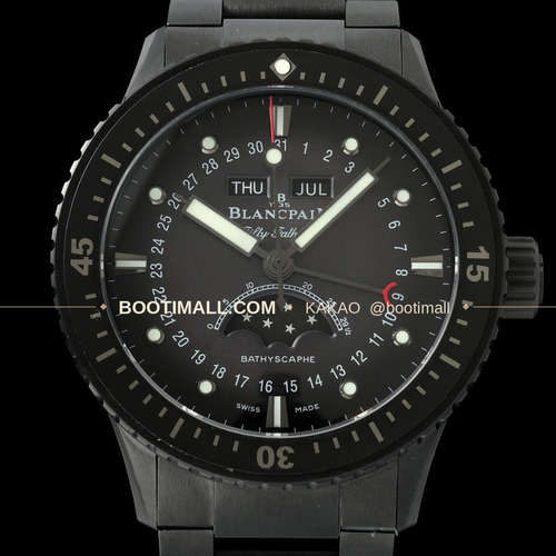 블랑팡 피프티패덤즈 바티스카프 세라믹 풀캘린더 문페이즈 오토매틱 Blancpain Fifty Fathoms Bathyscaphe Ceramic Complete Calendar Moonphase Automatic 43.6mm