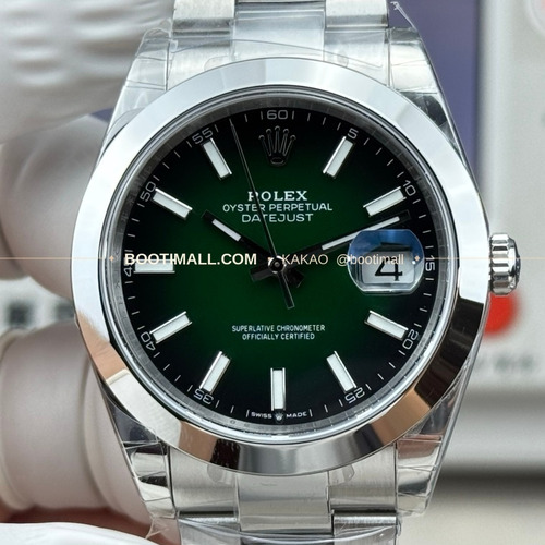 롤렉스 데이트저스트 그린 그라데이션 다이얼 오토매틱 Rolex Datejust Green Gradient Dial Automatic 41mm