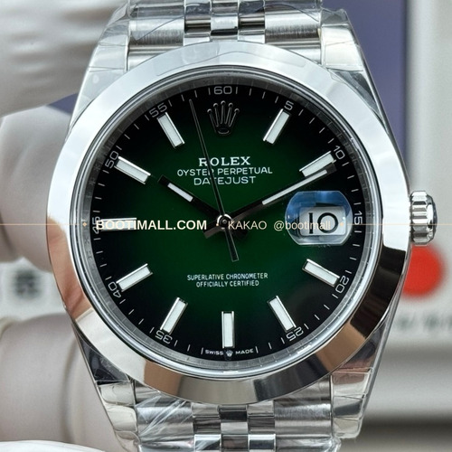 롤렉스 데이트저스트 그린 그라데이션 다이얼 오토매틱 Rolex Datejust Green Gradient Dial Automatic 41mm