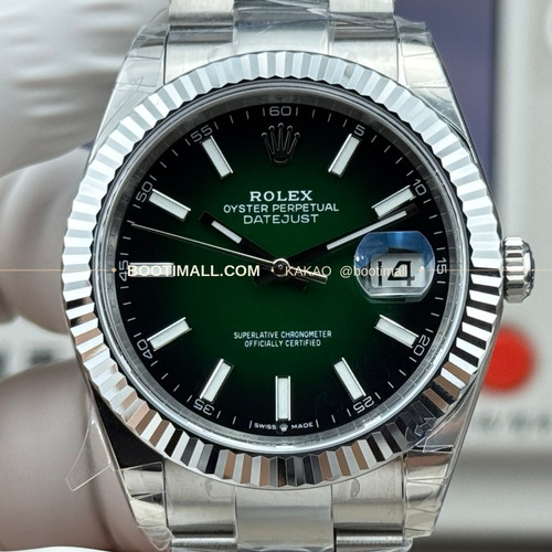 롤렉스 데이트저스트 그린 그라데이션 다이얼 오토매틱 Rolex Datejust Green Gradient Dial Automatic 41mm
