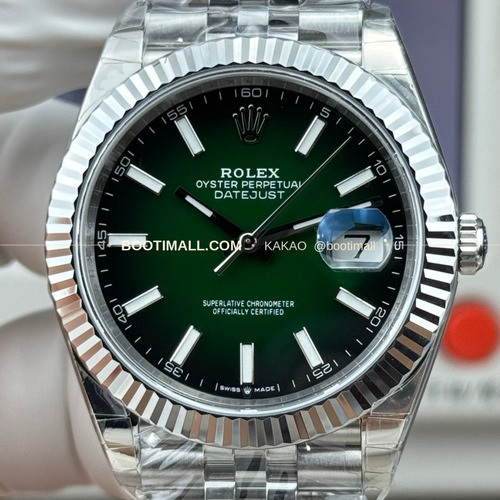 롤렉스 데이트저스트 그린 그라데이션 다이얼 오토매틱 Rolex Datejust Green Gradient Dial Automatic 41mm