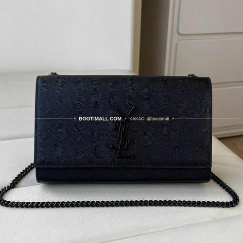 생로랑 모노그램 카프스킨 그레인 체인 숄더백 Saint Laurent Monogram Calfskin Grain Chain Shoulder Bag 364021 24cm