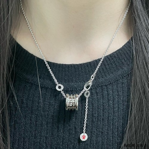 불가리 불가리 스터드 로고 펜던트 네크리스 Bulgari Bvlgari Stud Logo Pendant Necklace 2460400