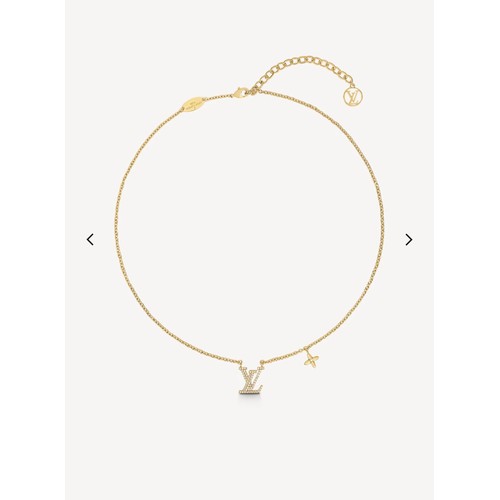 루이비통 풀 다이아 골드 V 골드 네크리스 Louis Vuitton Full Diamond Gold V Gold Necklace
