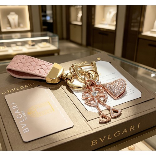 불가리 클래식 로고 빈티지 메탈 키링 Bulgari Classic Logo Vintage Metal Keyring