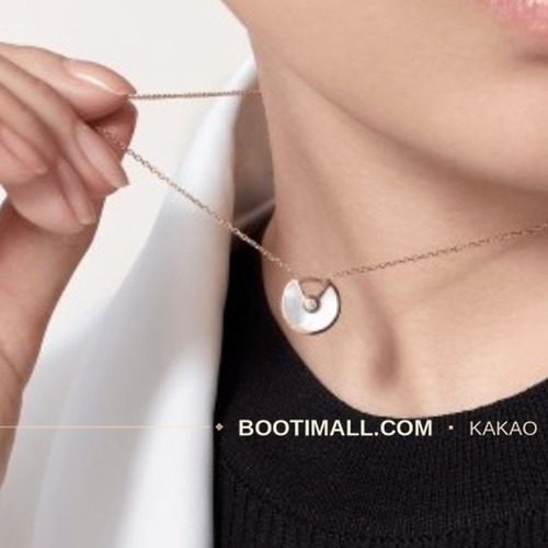 까르띠에 아뮬렛 수호석 팬던트 V 골드 네크리스 Cartier Amulette Guardian Stone Pendant V Gold Necklace