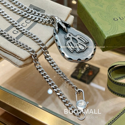 구찌 앵거 포레스트 더블 G 빈티지 실버 체인 네크리스 Gucci Anger Forest Double G Vintage Silver Chain Necklace