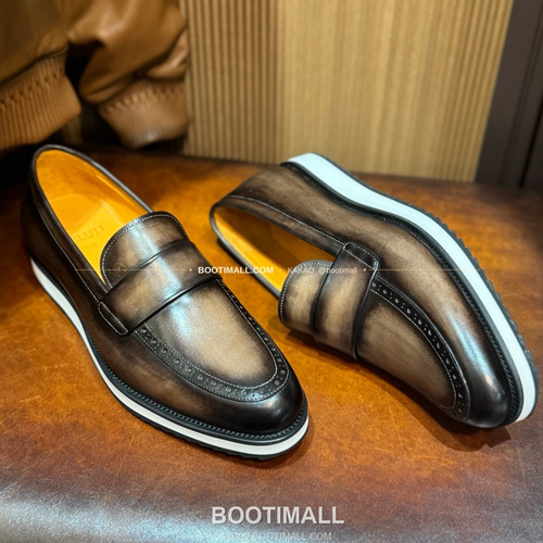 벨루티 송아지가죽 파티나 캐주얼 스니커즈 Berluti Calfskin Patina Black Casual Sneakers