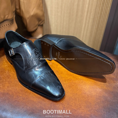 벨루티 송아지가죽 파티나 블랙 수제 정장 로퍼 Berluti Calfskin Patina Black Dress Loafers