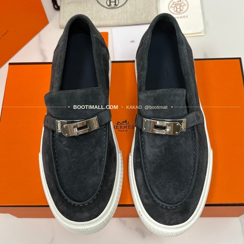 에르메스 조브 켈리 송아지가죽 로퍼 Hermes Job Kelly Calfskin Black Loafers