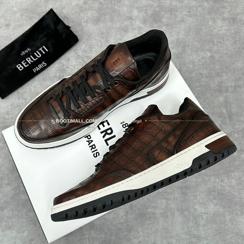 벨루티 플레이오프 송아지가죽 파티나 멀티컬러 스니커즈 Berluti Playoff Calfskin Patina Multicolor Sneakers
