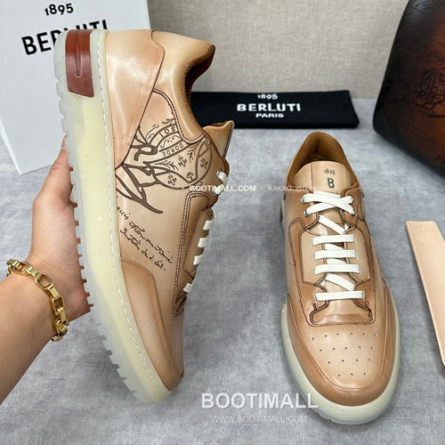 벨루티 플레이오프 송아지가죽 파티나 멀티컬러 스니커즈 Berluti Playoff Calfskin Patina Multicolor Sneakers