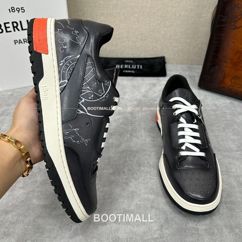 벨루티 플레이오프 송아지가죽 파티나 멀티컬러 스니커즈 Berluti Playoff Calfskin Patina Multicolor Sneakers