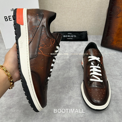 벨루티 플레이오프 송아지가죽 파티나 멀티컬러 스니커즈 Berluti Playoff Calfskin Patina Multicolor Sneakers