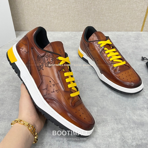 벨루티 플레이오프 송아지가죽 파티나 멀티컬러 스니커즈 Berluti Playoff Calfskin Patina Multicolor Sneakers