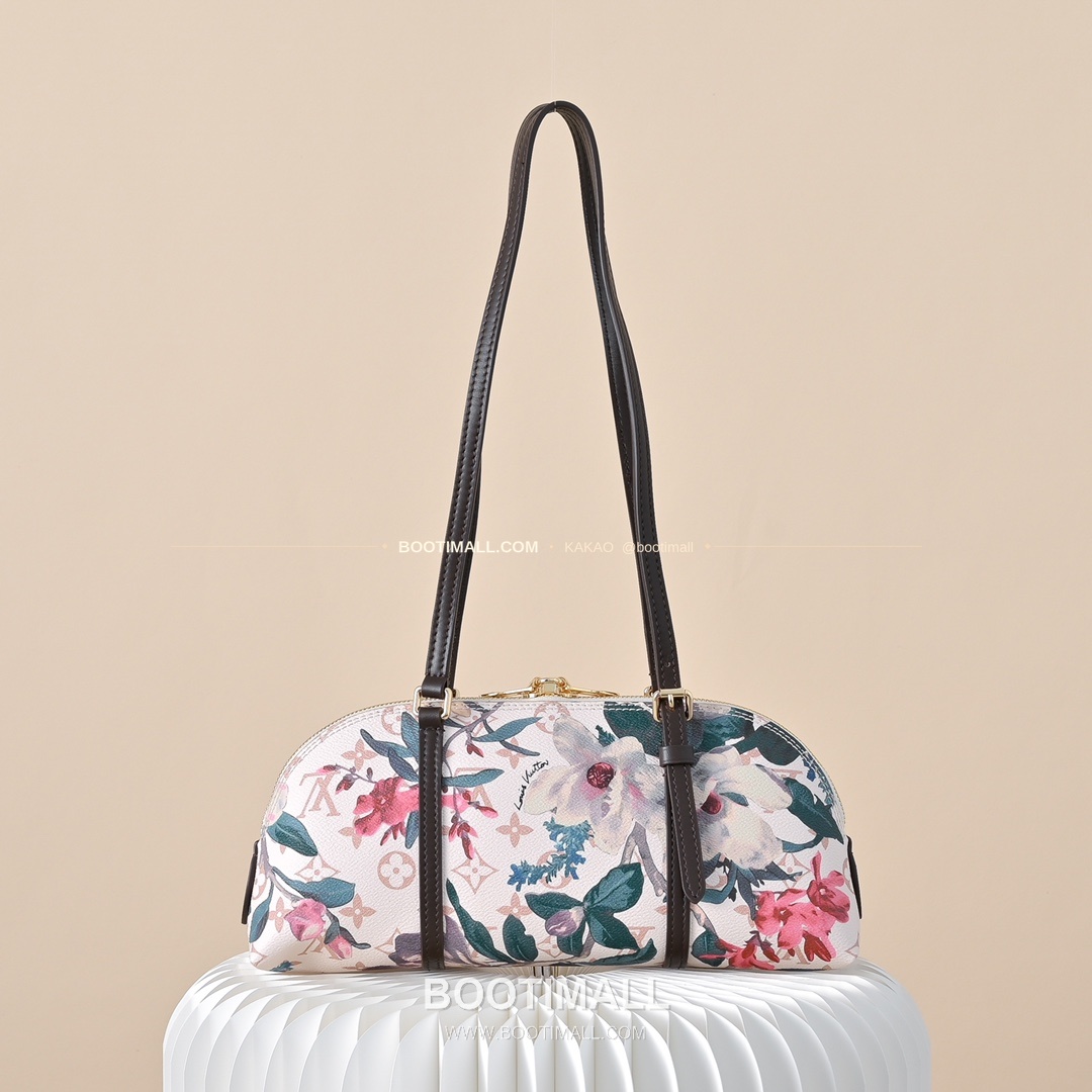 루이비통 스콰이어 이스트웨스트 모노그램 듄 캔버스 플로럴 브라운 숄더백 Louis Vuitton Squire East West Monogram Dune Canvas Floral Brown Shoulder Bag M29185 29cm 3