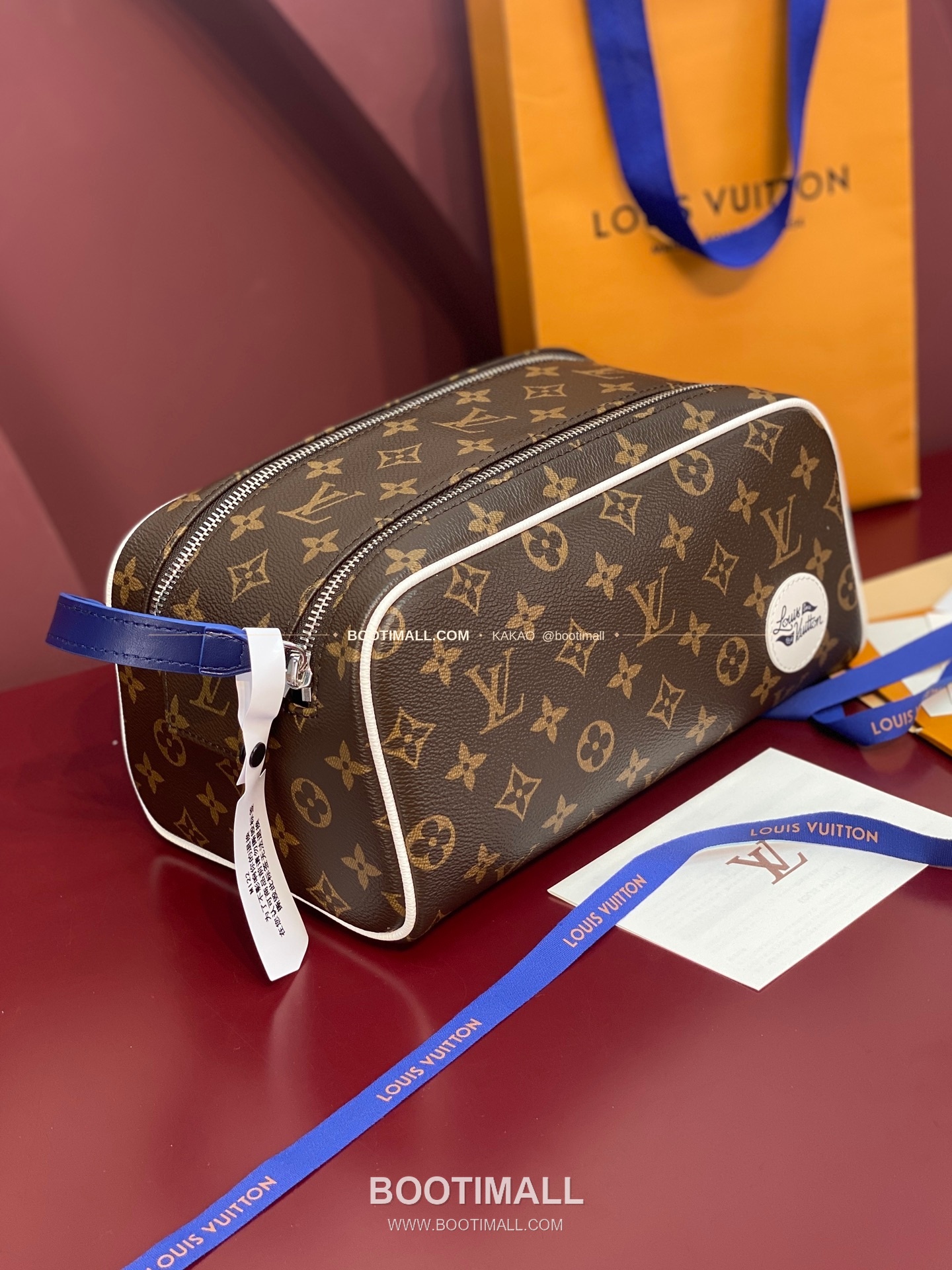 루이비통 도프 키트 모노그램 캔버스 LV 골프 패치 브라운 클러치 Louis Vuitton Dopp Kit Monogram Canvas LV Golf Patch Brown Clutch M28371 28cm 7