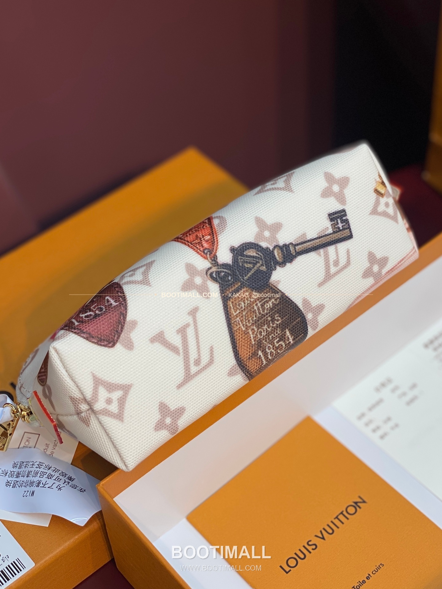 루이비통 포쉐트 코스메틱 스몰 모노그램 듄 캔버스 빈티지 브라운 파우치 Louis Vuitton Pochette Cosmetique Small Monogram Dune Canvas Vintage Brown Pouch M28956 19cm 4