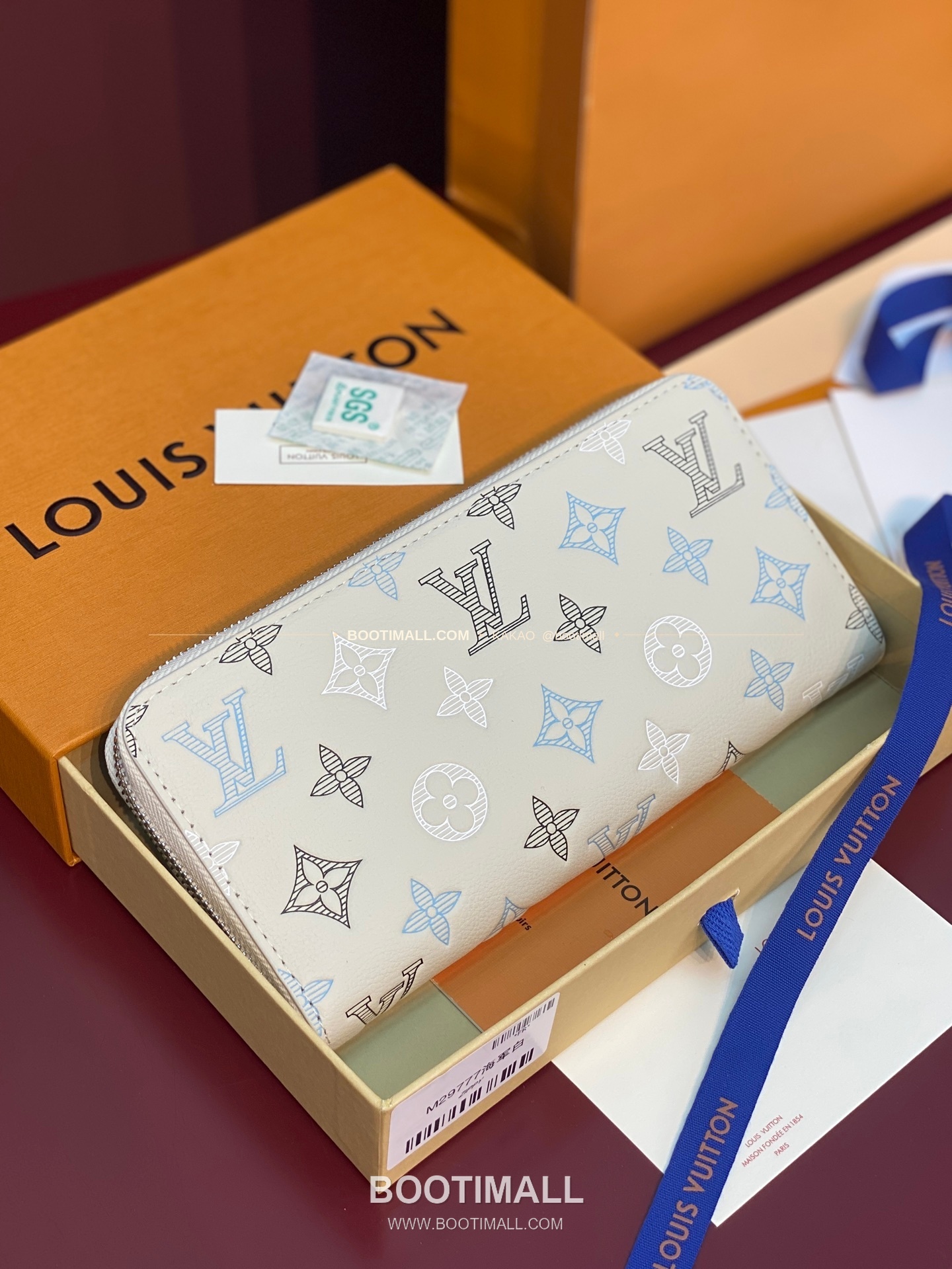 루이비통 지피 월렛 호리즌탈 모노그램 섀도우 레더 네이비 화이트 장지갑 Louis Vuitton Zippy Wallet Horizontal Monogram Shadow Leather Navy White Long Wallet M29777 21cm 1