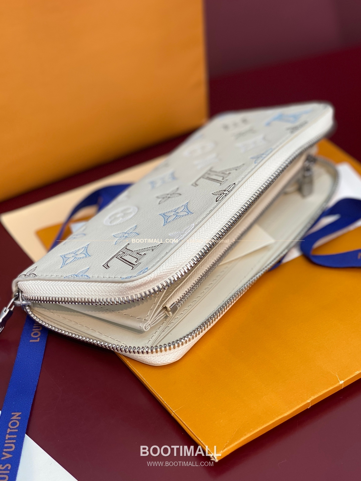 루이비통 지피 월렛 호리즌탈 모노그램 섀도우 레더 네이비 화이트 장지갑 Louis Vuitton Zippy Wallet Horizontal Monogram Shadow Leather Navy White Long Wallet M29777 21cm 7