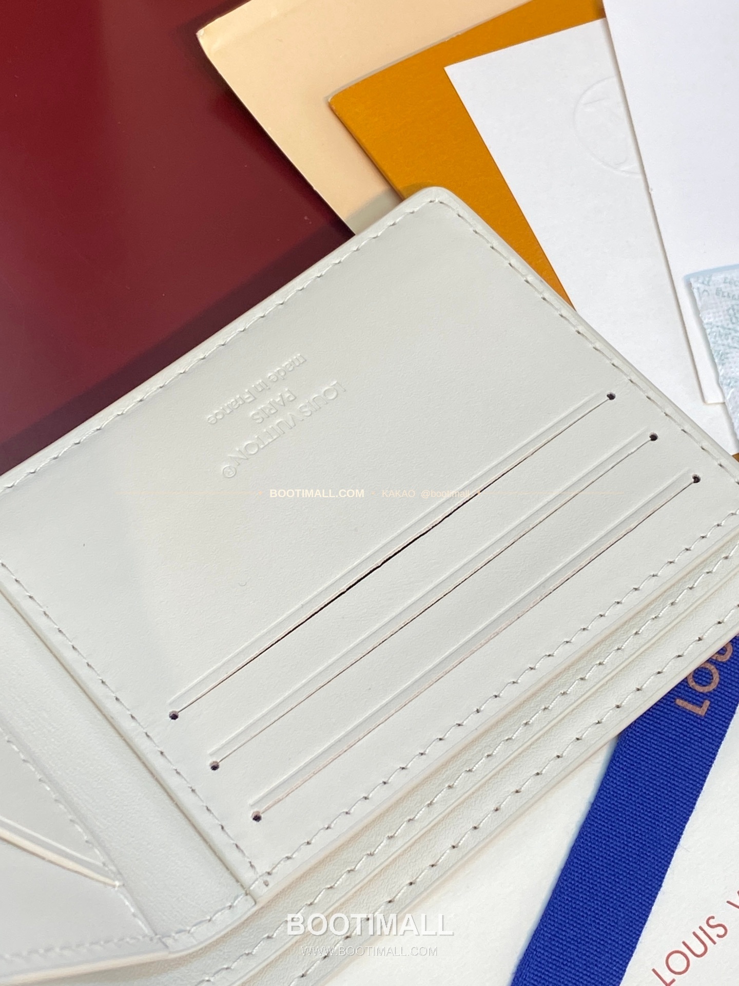 루이비통 멀티플 월렛 모노그램 섀도우 레더 네이비 화이트 반지갑 Louis Vuitton Multiple Wallet Monogram Shadow Leather Navy White Bifold Wallet M29137 11.5cm 7