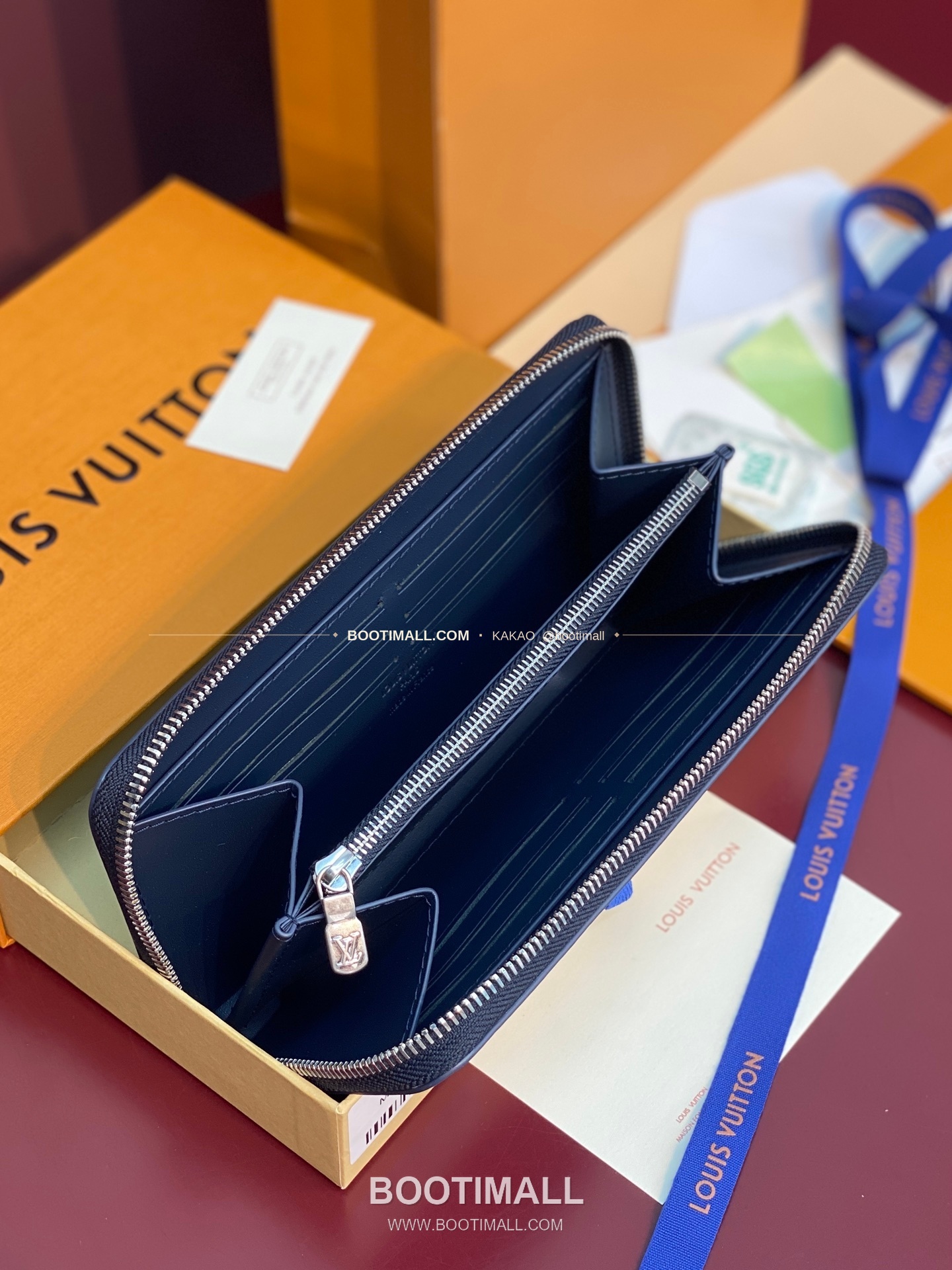루이비통 지피 월렛 호리즌탈 모노그램 섀도우 레더 네이비 화이트 장지갑 Louis Vuitton Zippy Wallet Horizontal Monogram Shadow Leather Navy White Long Wallet M29777 21cm 3
