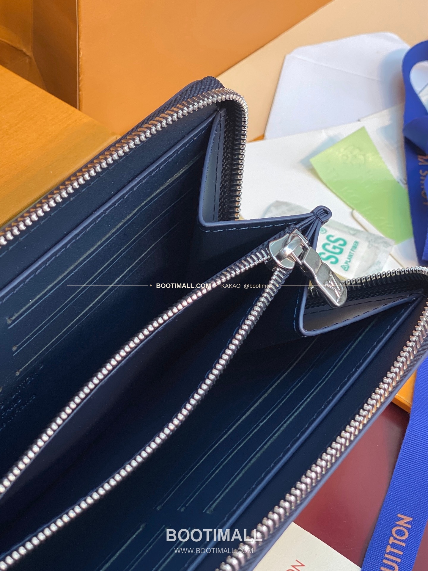 루이비통 지피 월렛 호리즌탈 모노그램 섀도우 레더 네이비 화이트 장지갑 Louis Vuitton Zippy Wallet Horizontal Monogram Shadow Leather Navy White Long Wallet M29777 21cm 4