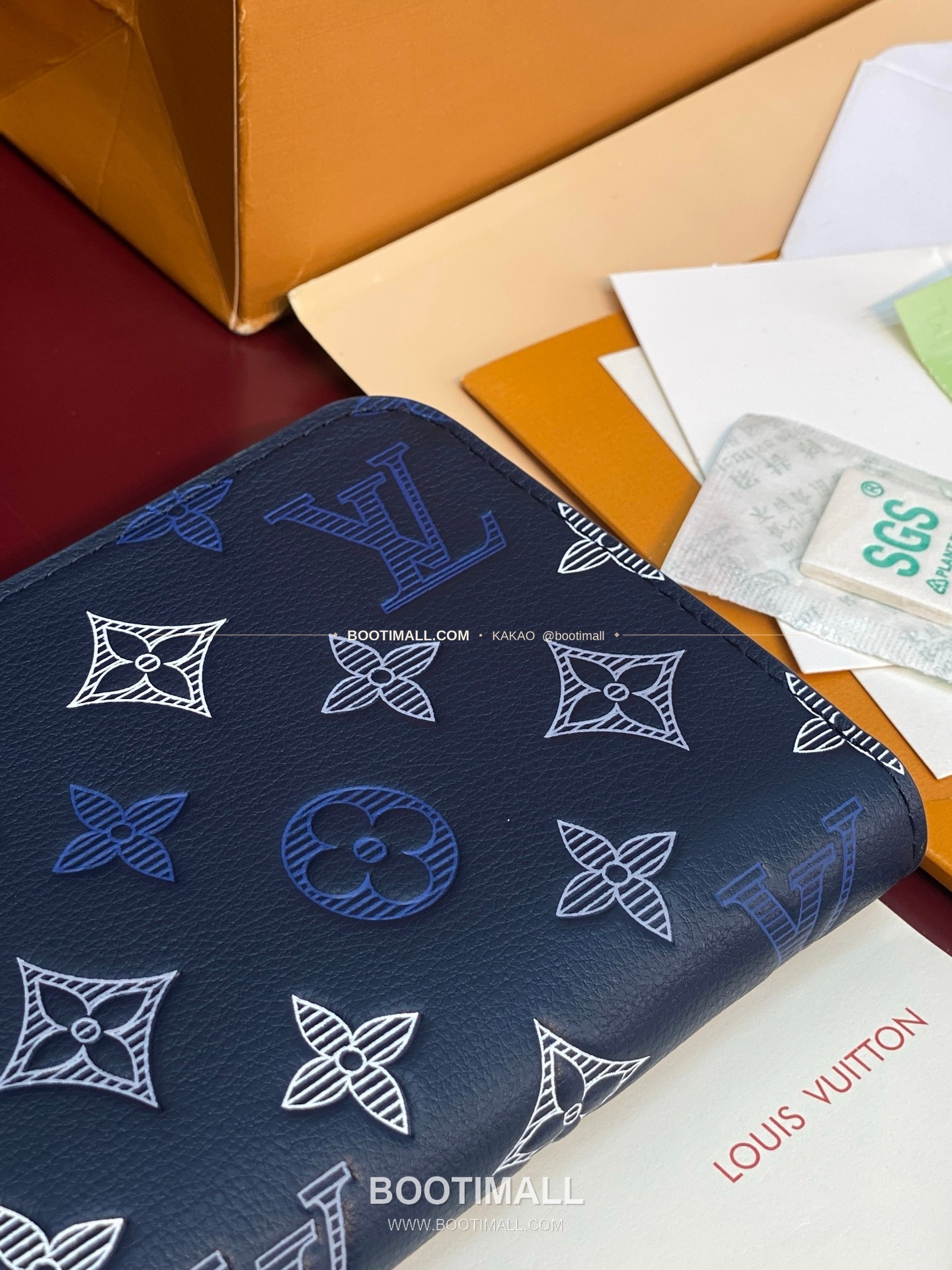 루이비통 지피 월렛 호리즌탈 모노그램 섀도우 레더 네이비 화이트 장지갑 Louis Vuitton Zippy Wallet Horizontal Monogram Shadow Leather Navy White Long Wallet M29777 21cm 8