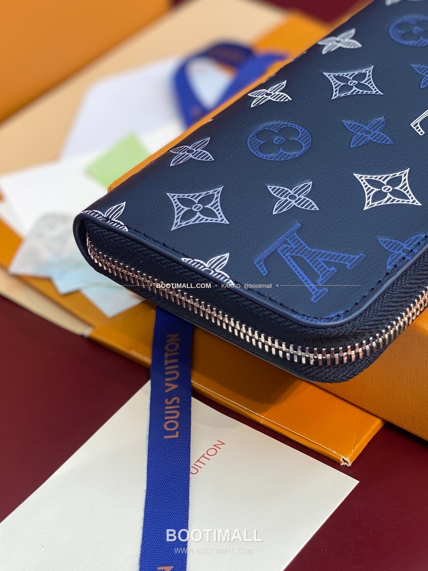 루이비통 지피 월렛 호리즌탈 모노그램 섀도우 레더 네이비 화이트 장지갑 Louis Vuitton Zippy Wallet Horizontal Monogram Shadow Leather Navy White Long Wallet M29777 21cm 10