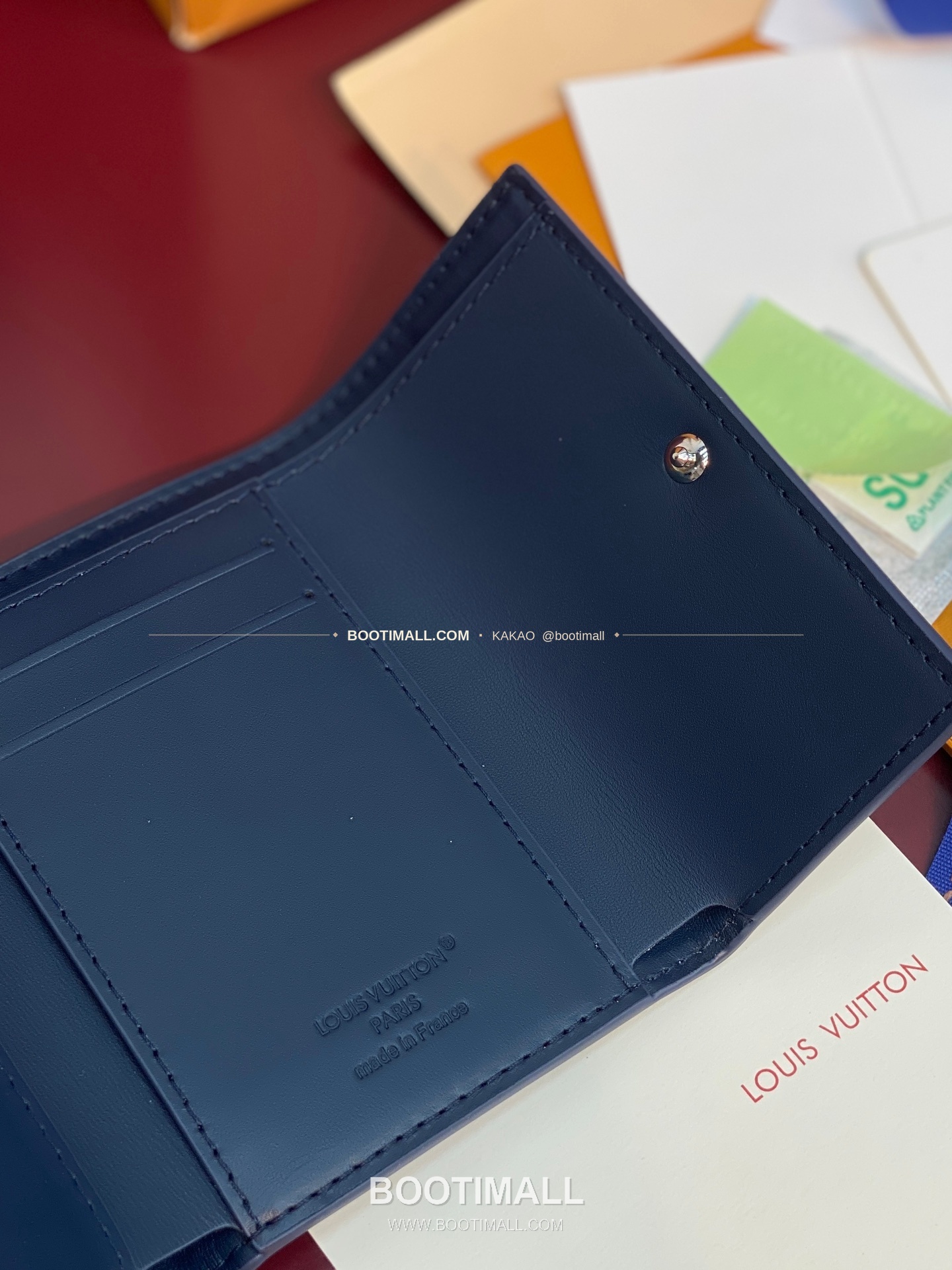 루이비통 빅터 월렛 모노그램 섀도우 레더 네이비 화이트 반지갑 Louis Vuitton Victor Wallet Monogram Shadow Leather Navy White Bifold Wallet M29130 11.5cm 6