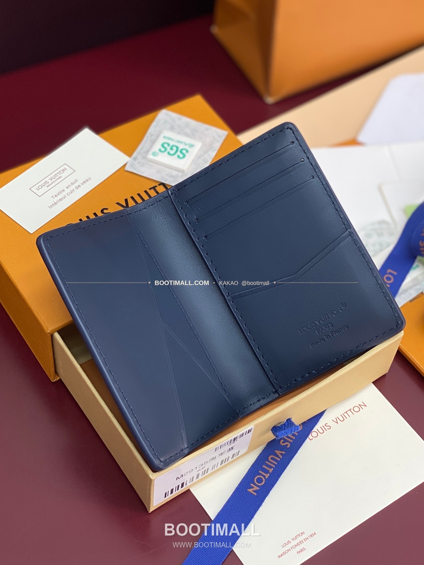 루이비통 모노그램 섀도우 레더 네이비 화이트 반지갑 Louis Vuitton Monogram Shadow Leather Navy White Bifold Wallet M29135 4