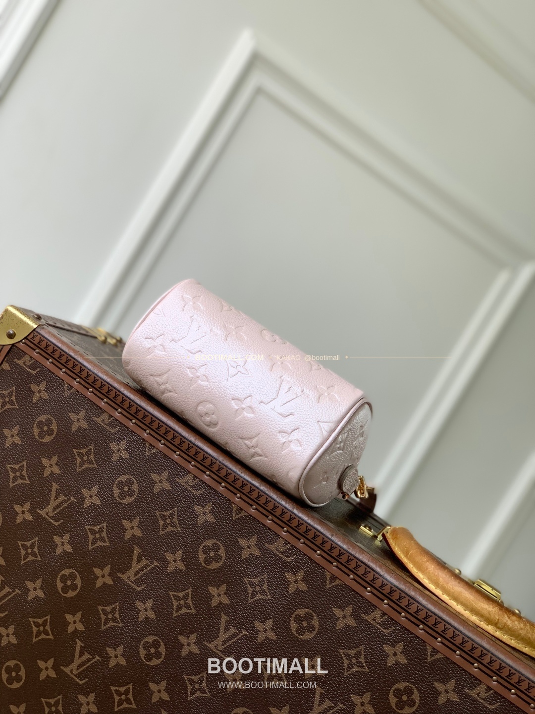 루이비통 나노 스피디 엠프렝트 쉬머리 레더 펄핑크 토트백 Louis Vuitton Nano Speedy Empreinte Shimmery Leather Pearl Pink Top Handle Bag M27107 16cm 4